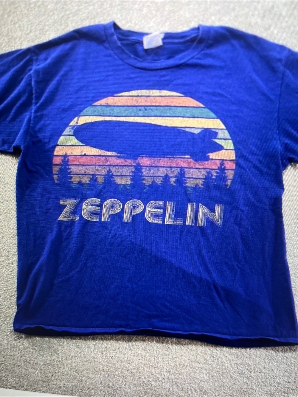 Zeppelin Graphic Tee - Royal Blue Short Sleeve Shirt